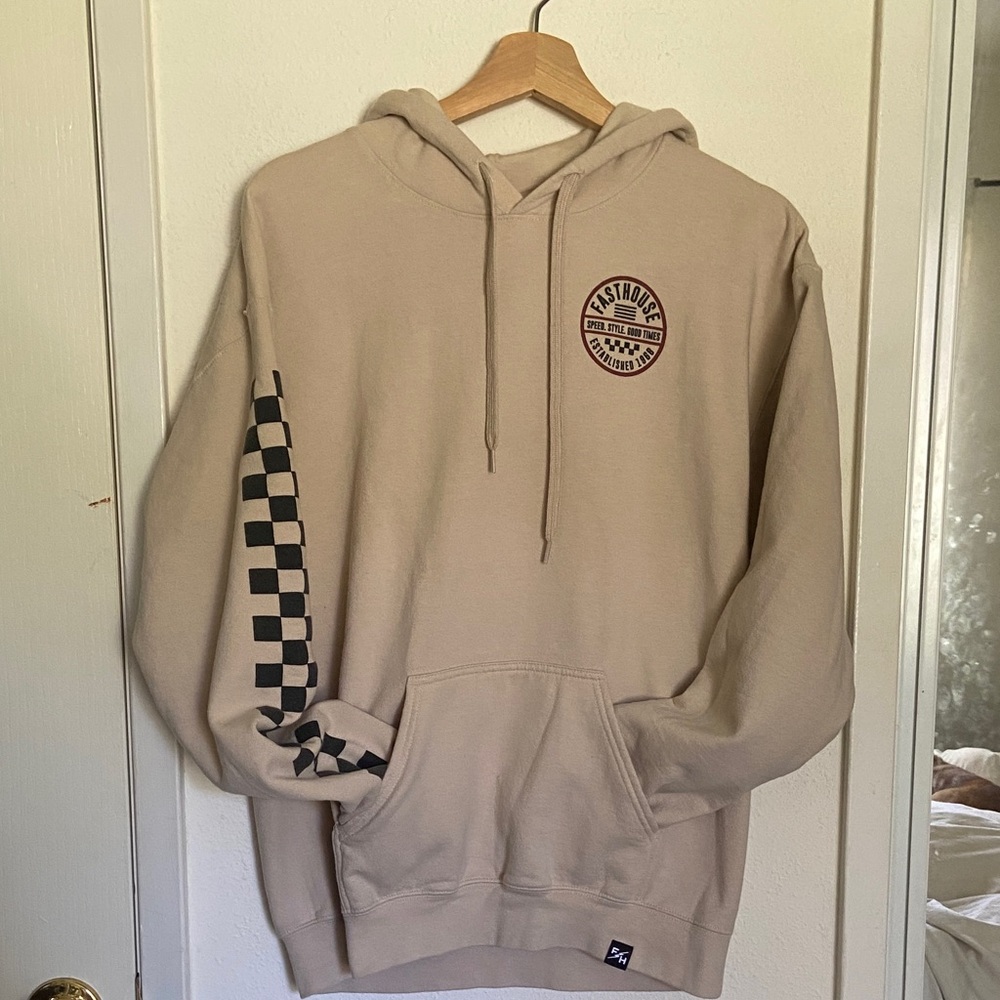 Men’s Fasthouse Statement Hoodie Sand with Black Accents